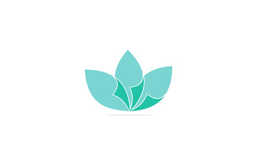 Poster - green lotus flower vector spa logo