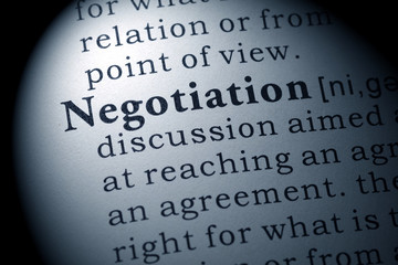 Canvas Print - definition of negotiation