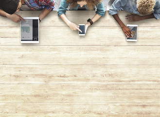 Poster - connecting connection digital device wireless concept