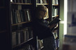 © Maxim Chuvashov/Blend Images - Woman reading book in library