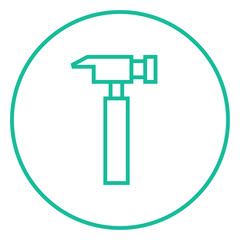 Poster - Hammer line icon.