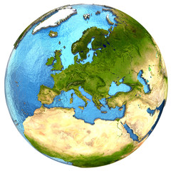 Wall Mural - European continent on Earth