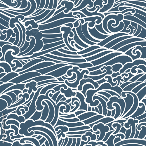 pattern-seamless-ocean-waves-hand-draw-asian-style-white-hand-drawn-on-a-blue-background