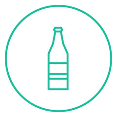 Sticker - Glass bottle line icon.