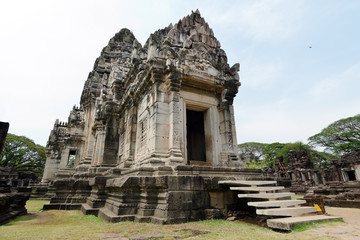 Old buddha pagoda temple with clear sky in Ayuthaya Thailand