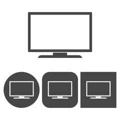 Sticker - TV Icon - vector icons set