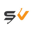 SV initial logo with double swoosh
