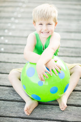 Poster - junge mit ball