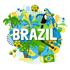 Sticker - Brazil Carnival Poster