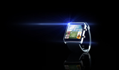 Sticker - close up of smart watch with media application