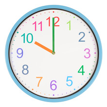 Colorful Clock Showing Ten O'clock