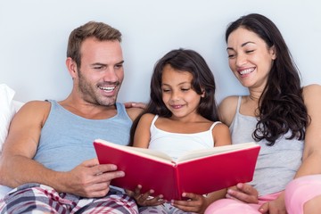 Wall Mural - Happy family in their bedroom