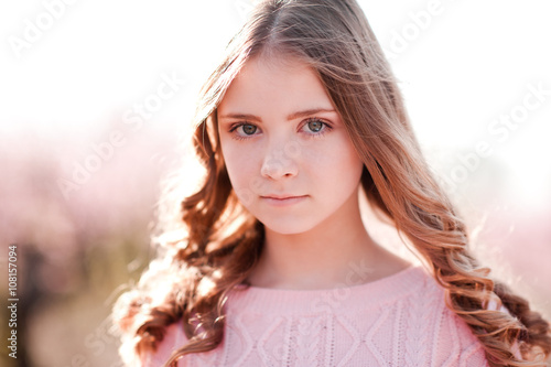 Beautiful Blonde Teen Girl 14 16 Year Old Posing Outdoors Looking At Camera Teenager Hood 