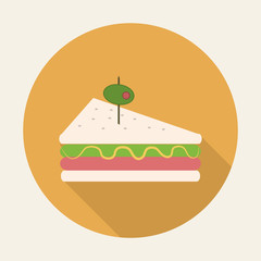 Sticker - Design of sandwich, vector illustration