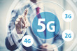 High speed wireless mobile data 5g concept image