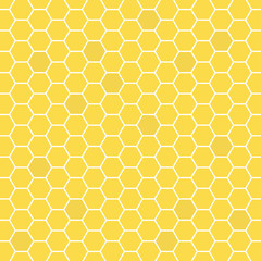 Canvas Print - honeycomb yellow colored grid stylish abstract background