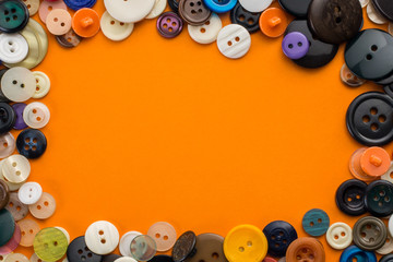 buttons on an orange background