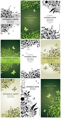 Sticker - Collection of vertical floral banners