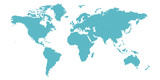 Fototapeta Mapy - wmb2 WorldMapBanner wmb - abstract illustration - worldmap with dots - turquoise - 2to1 g4344