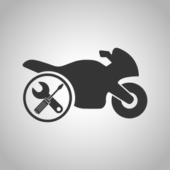 Motorcycle repair service icon