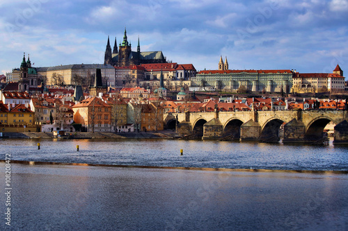 Plakat Most Karola i zamek w Pradze