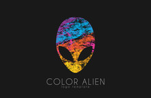Alien Symbol. Color Alien Logo. Creative Logo. 