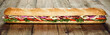 © exclusive-design - Delicious cold meat and salad French baguette
