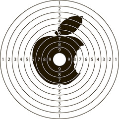 shooting target bitten Apple