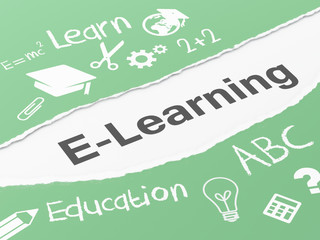 3d torn paper e-learning