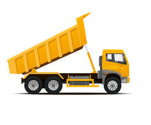 Dumper Truck. High Detailed Vector Illustration.