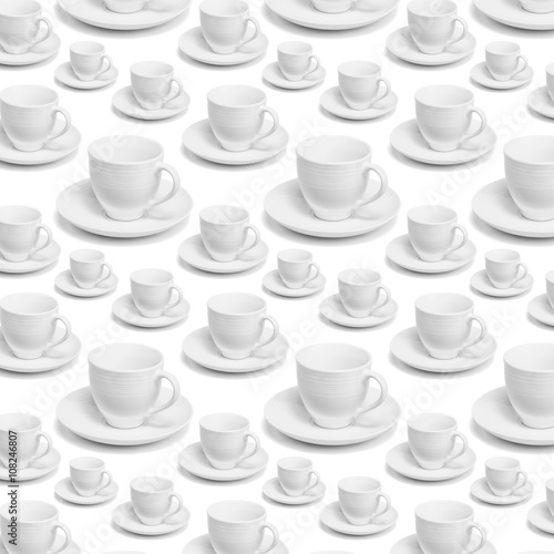 repeat pattern  white porcelain cup