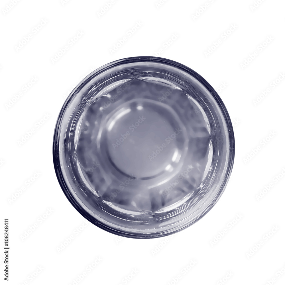 Glass of water isolated on white background, close up