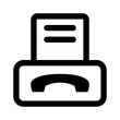 Fax machine flat icon for apps and websites