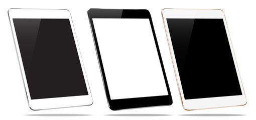 Poster - mockup tablet collection set isolated on white vector design
