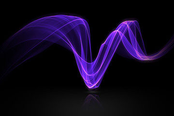 Wall Mural - purple or blue abstract wave