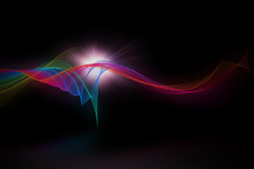 Wall Mural - colorful abstract wave