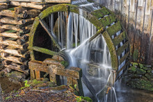 Grist Mill Water Wheel In Cades Cove