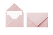 © LunaKate - Pink envelope with blank white card isolated on white background