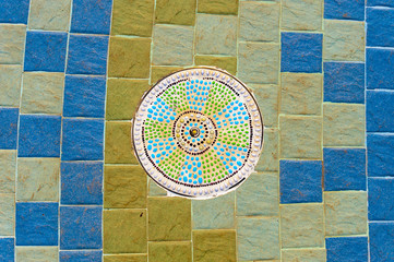 Art mosaic glass on the wall