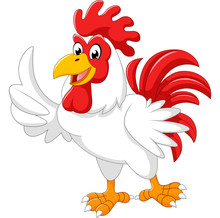 Cartoon Rooster Giving Thumb Up