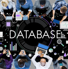 Wall Mural - database data information business chart concept