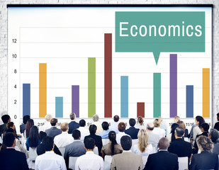 Canvas Print - Economics Financial Growth Change Graph Concept