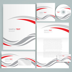 Wall Mural - Corporate identity design template curves