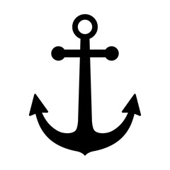 Ship anchor or boat anchor flat icon for apps and websites