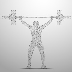 Poster - weightlifter poly gray