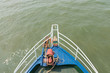 close up prow of tourist ship in Prasae river, Rayong, Thailand