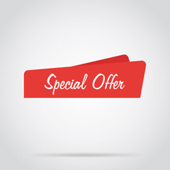 Wall Mural - badge isolated vector in flat design style. special offer badge or label.