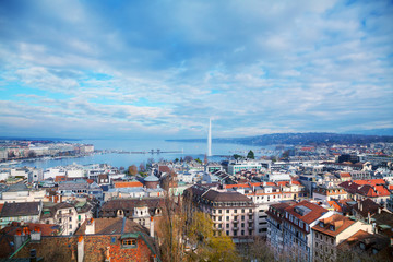 Poster - Aerial view of Geneva, Switzerland