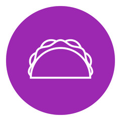 Poster - Taco line icon.