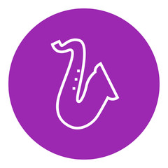 Poster - Saxophone line icon.